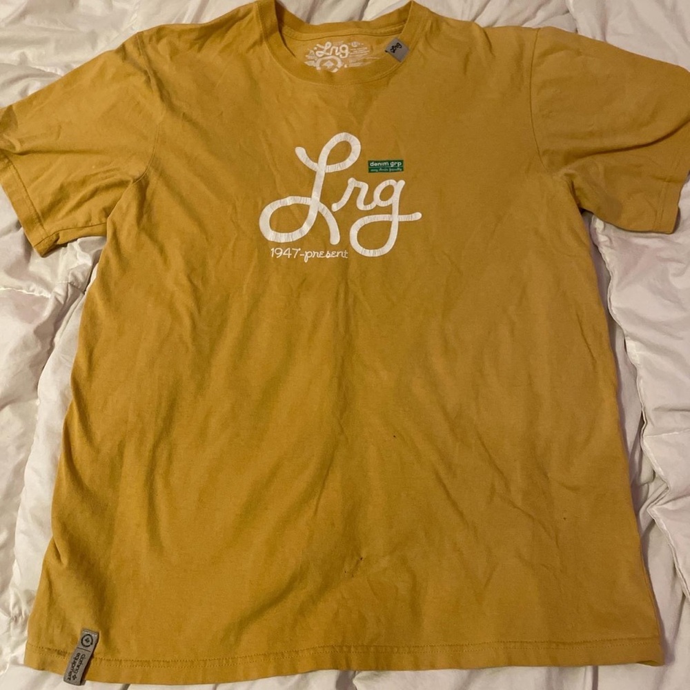 Lrg Yellow Short Sleeve Tee with Logo